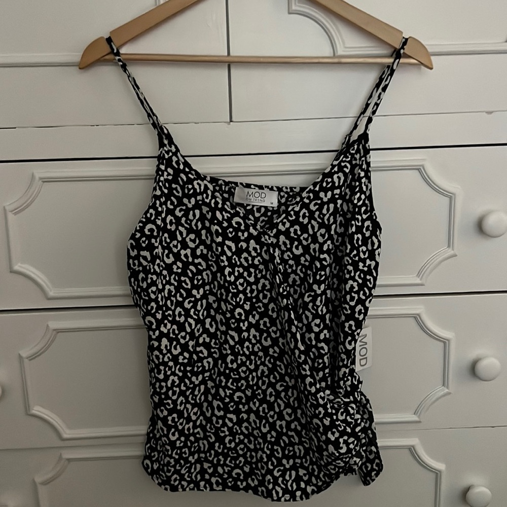 NWT Leopard Wrap Tank Size M